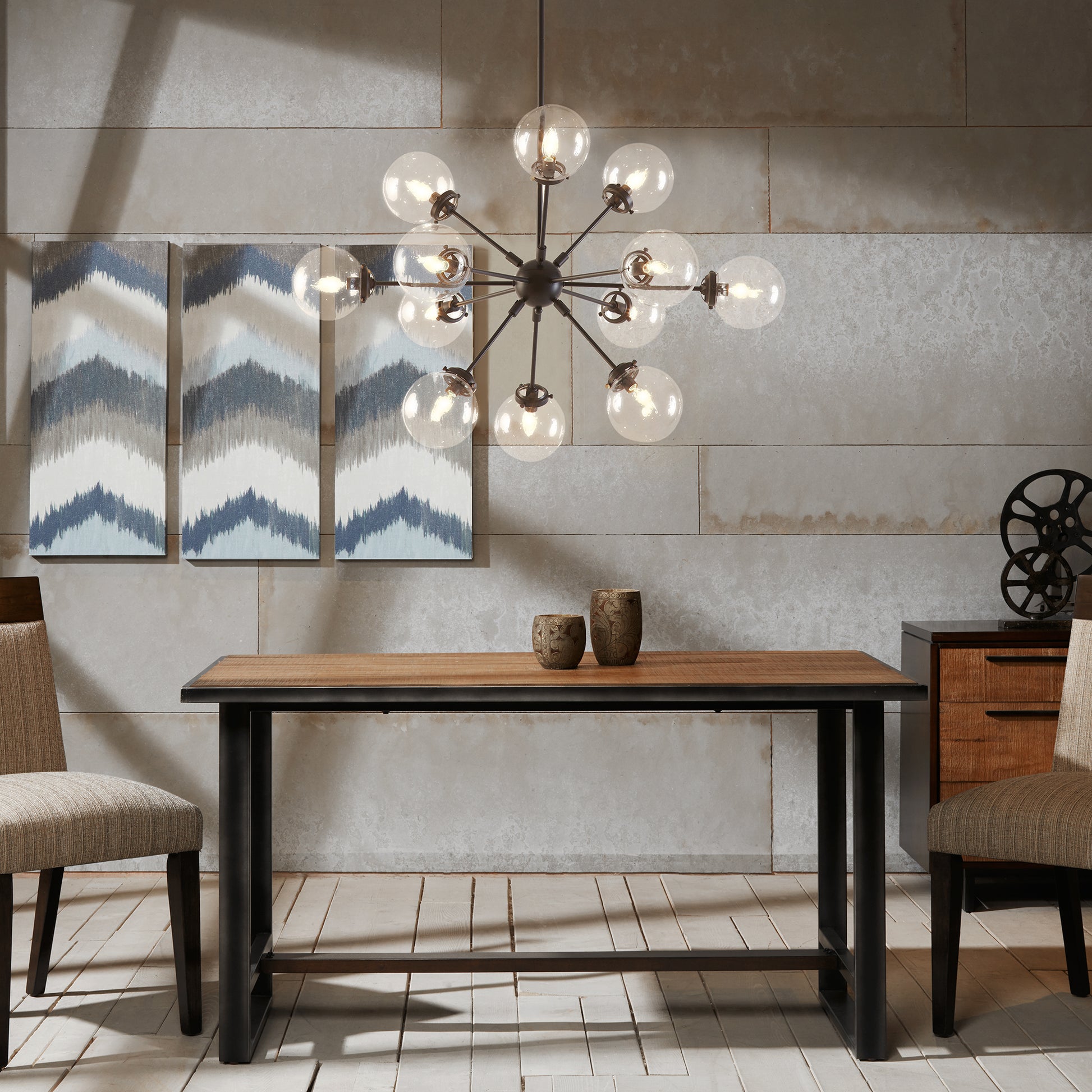 INK+IVY 12-Light Chandelier with Oversized Globe Bulbs