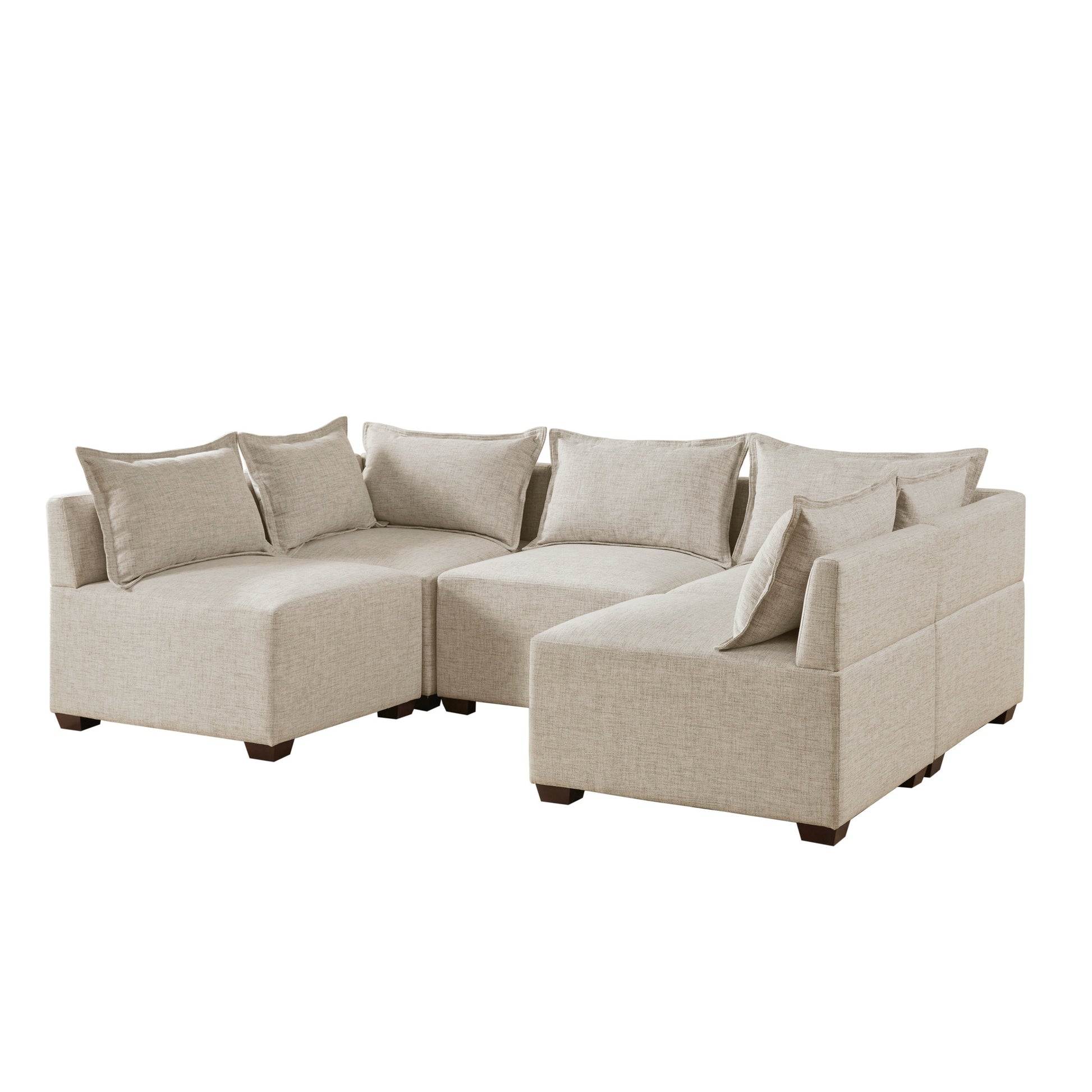 INK+IVY 4-Piece Modular Sofa with Ottoman