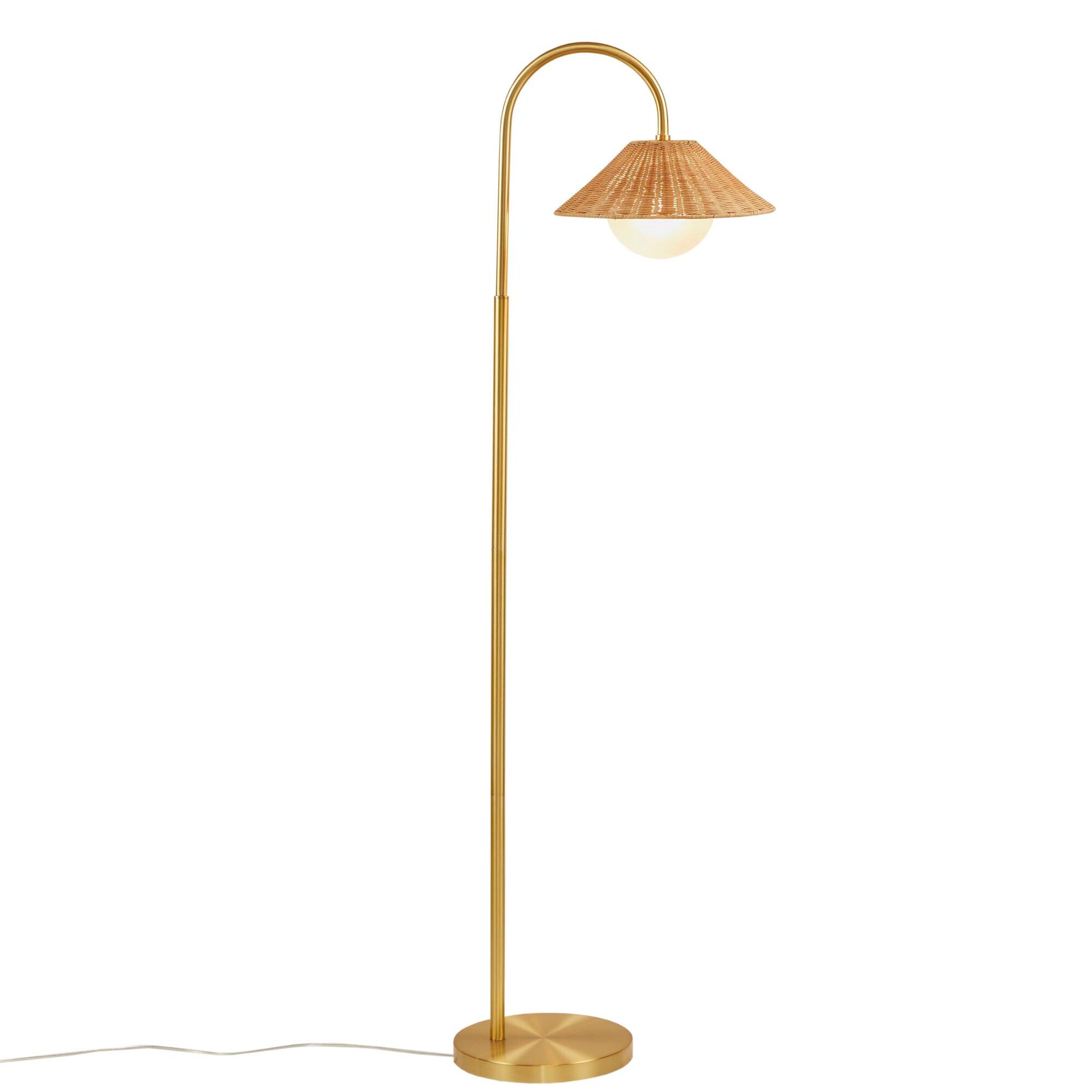 INK+IVY Rattan Weave Shade Floor Lamp
