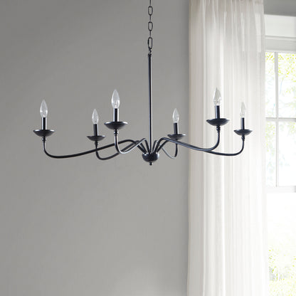 INK+IVY 6-Light Farmhouse Metal Chandelier