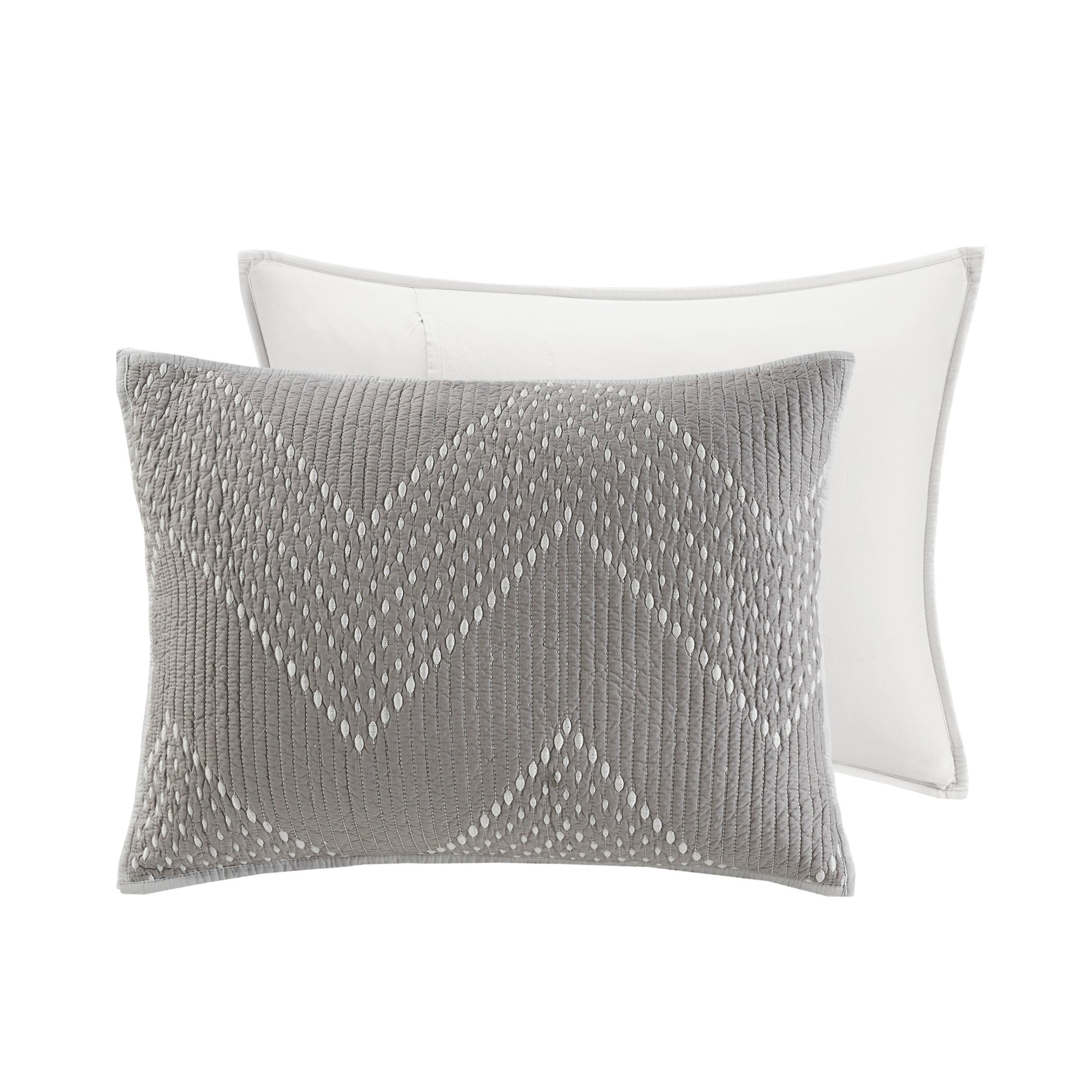INK+IVY 3 Piece Embroidered Cotton Quilt Set