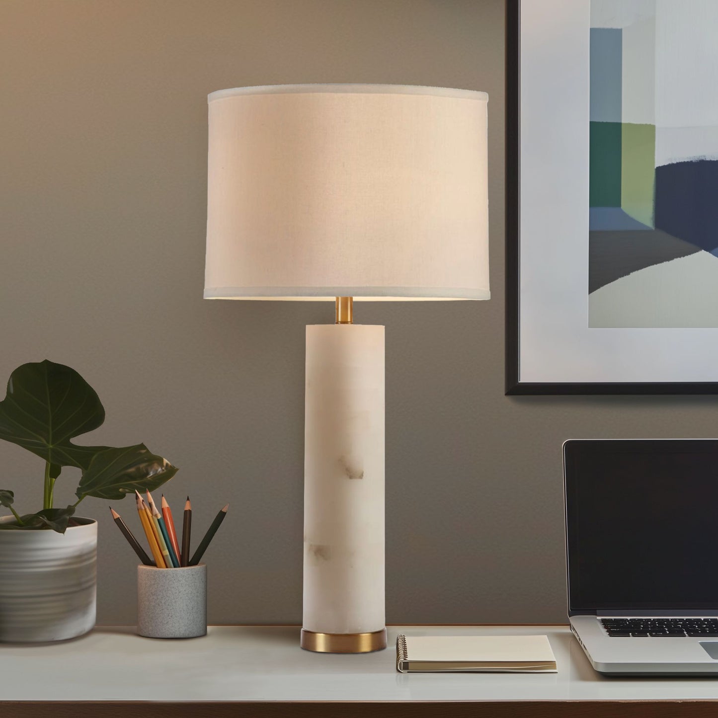 INK+IVY Alabaster Table Lamp
