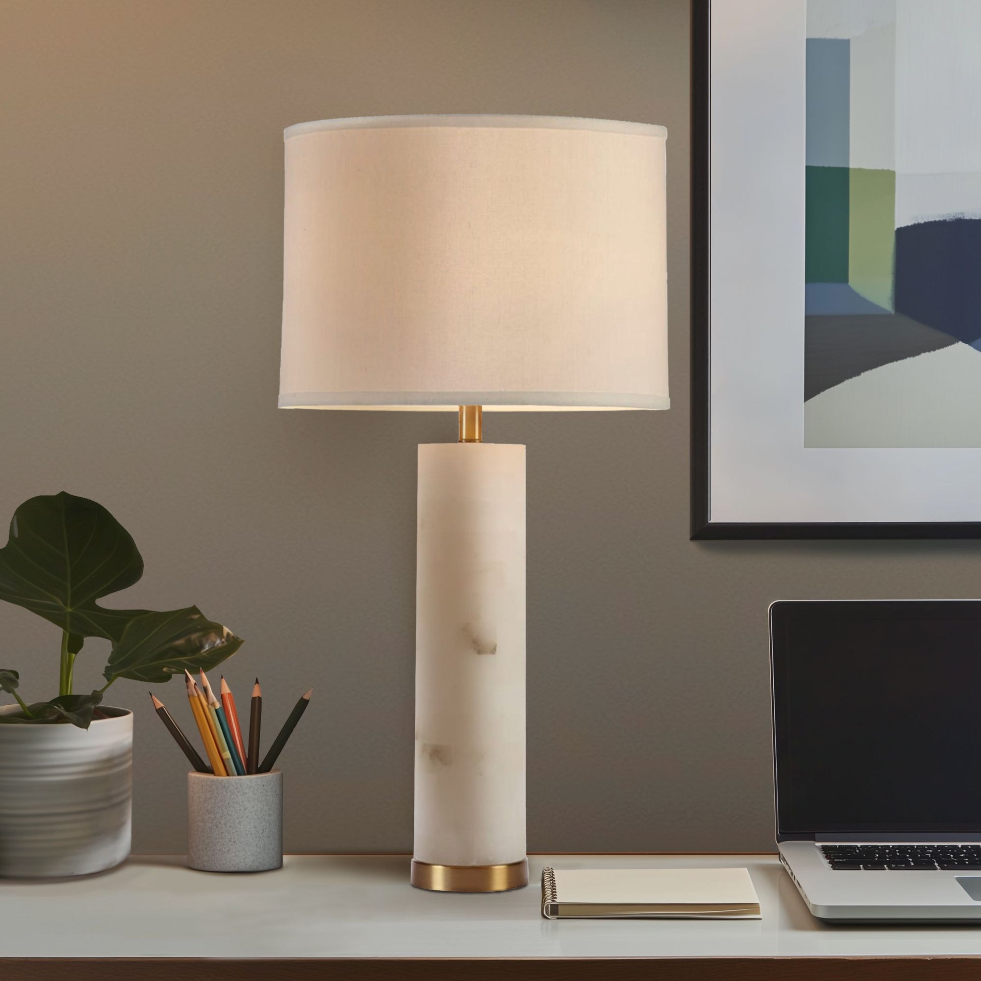 INK+IVY Alabaster Table Lamp
