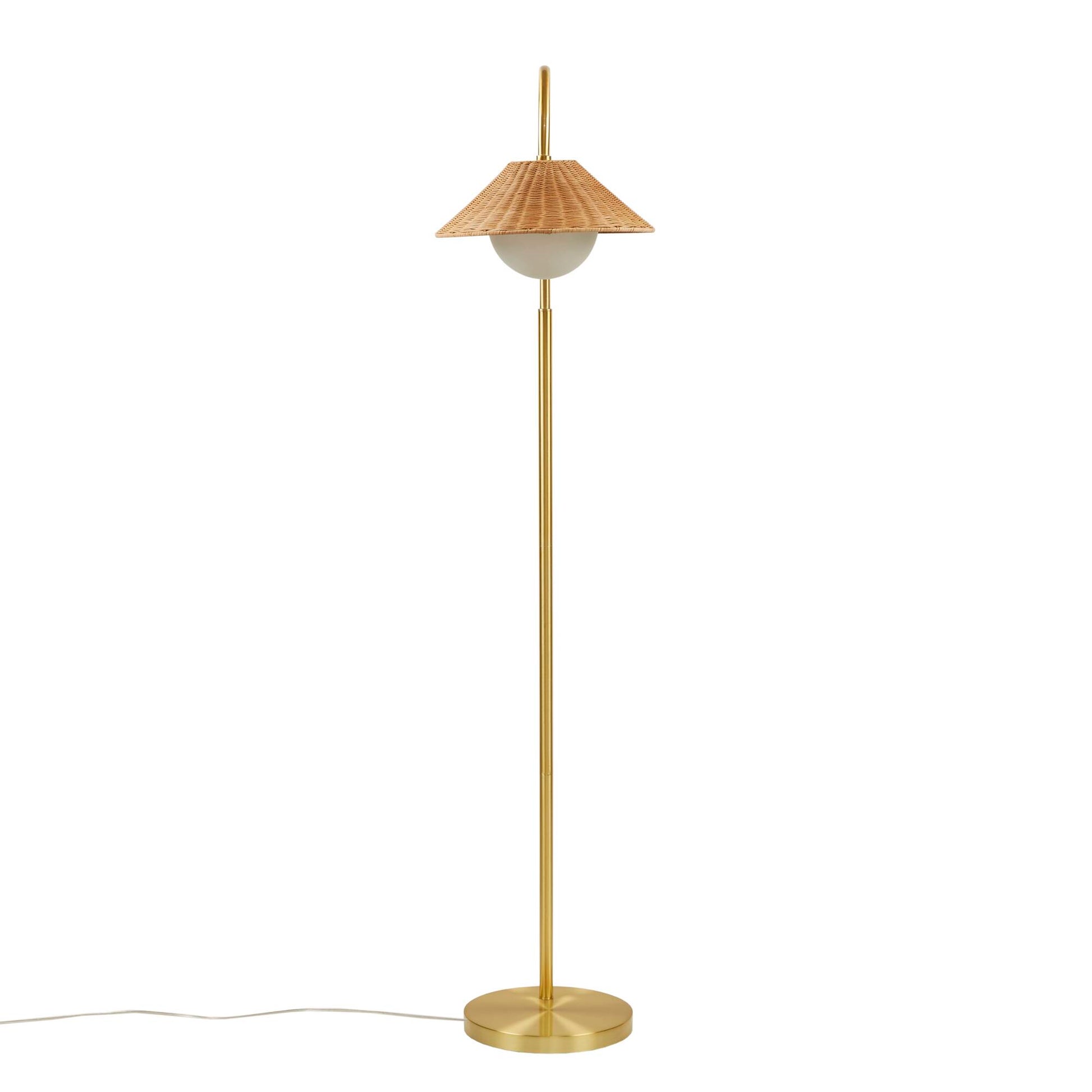 INK+IVY Rattan Weave Shade Floor Lamp