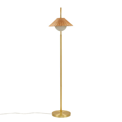 INK+IVY Rattan Weave Shade Floor Lamp