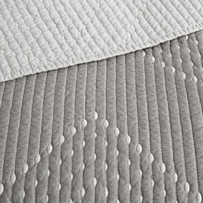 INK+IVY 3 Piece Embroidered Cotton Quilt Set
