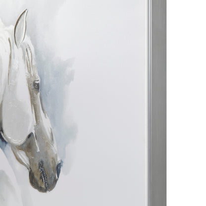 INK+IVY Hand Embellished Horse Framed Canvas Wall Art