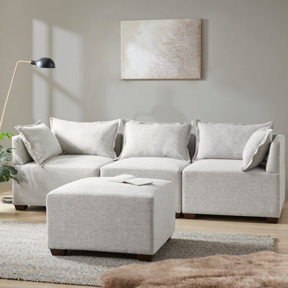 INK+IVY 4-Piece Modular Sofa with Ottoman