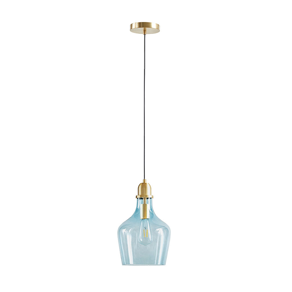 INK+IVY Auburn Bell Shaped Hanging Glass Pendant Light