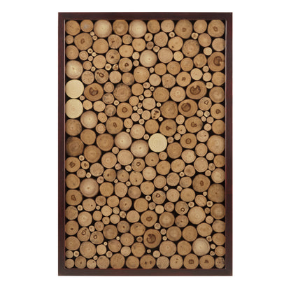 INK+IVY Natural Wood Slice Mosaic Wall Decor