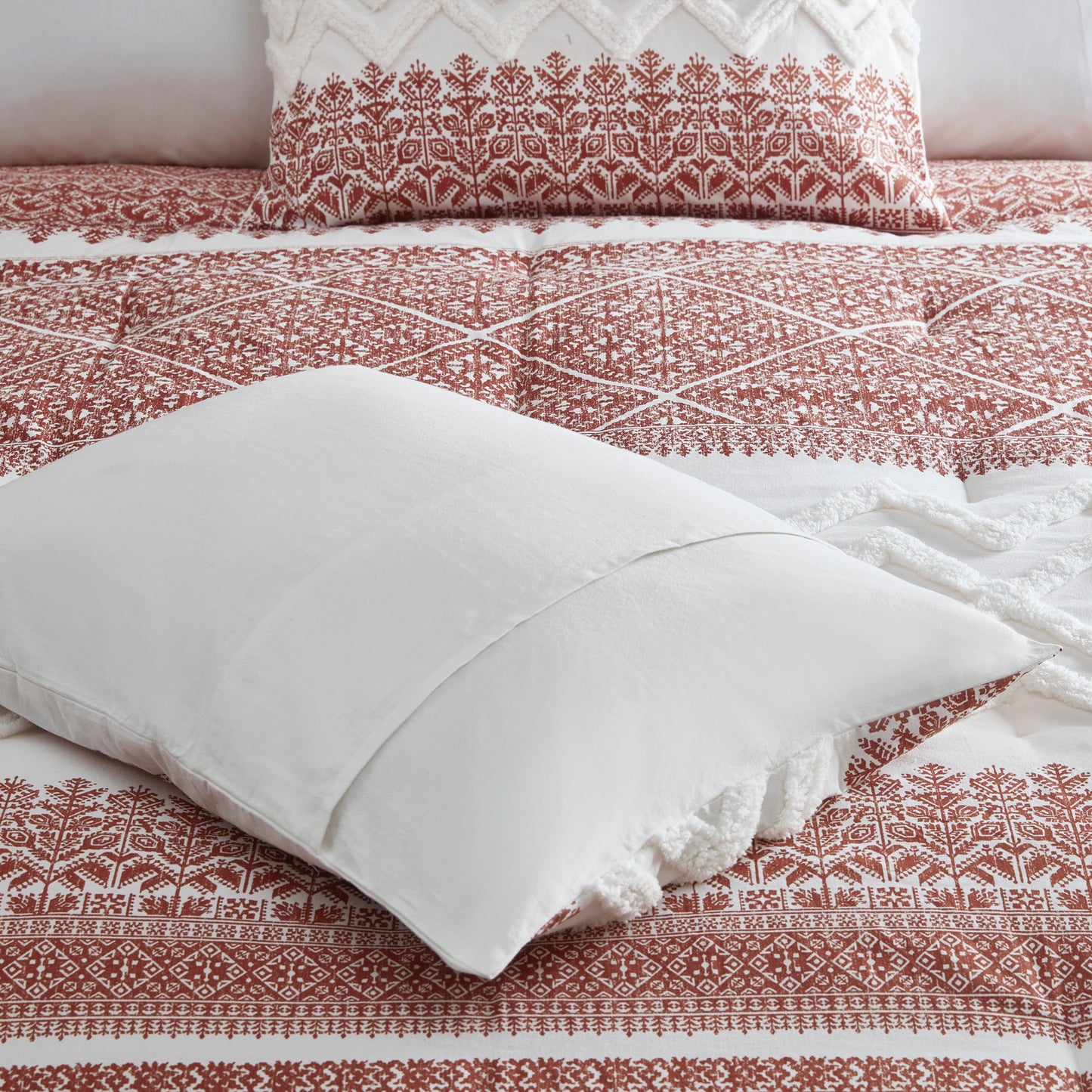 INK+IVY 3 Piece Cotton Comforter Set with Chenille Tufting