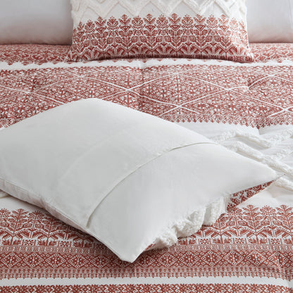 INK+IVY 3 Piece Cotton Comforter Set with Chenille Tufting
