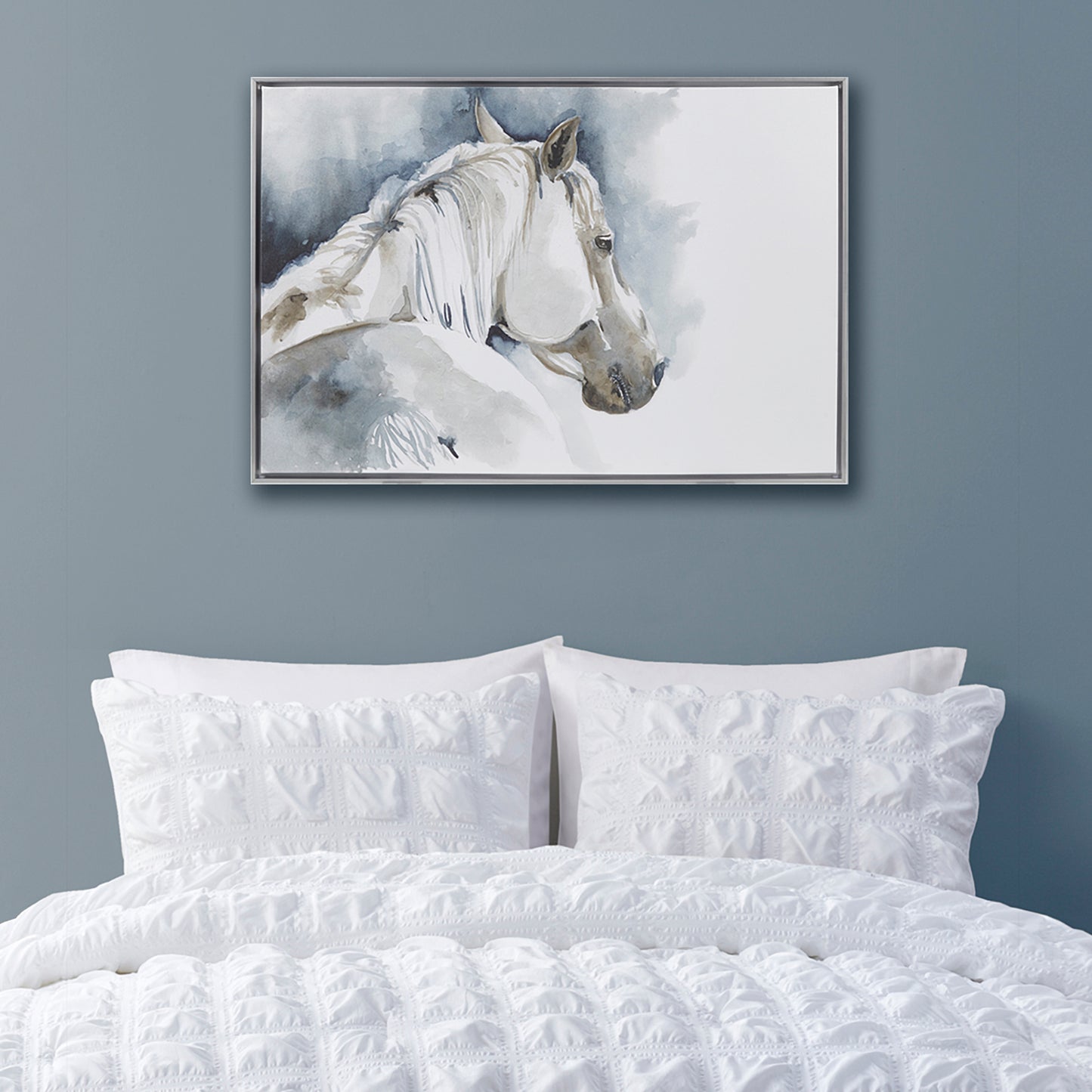 INK+IVY Hand Embellished Horse Framed Canvas Wall Art