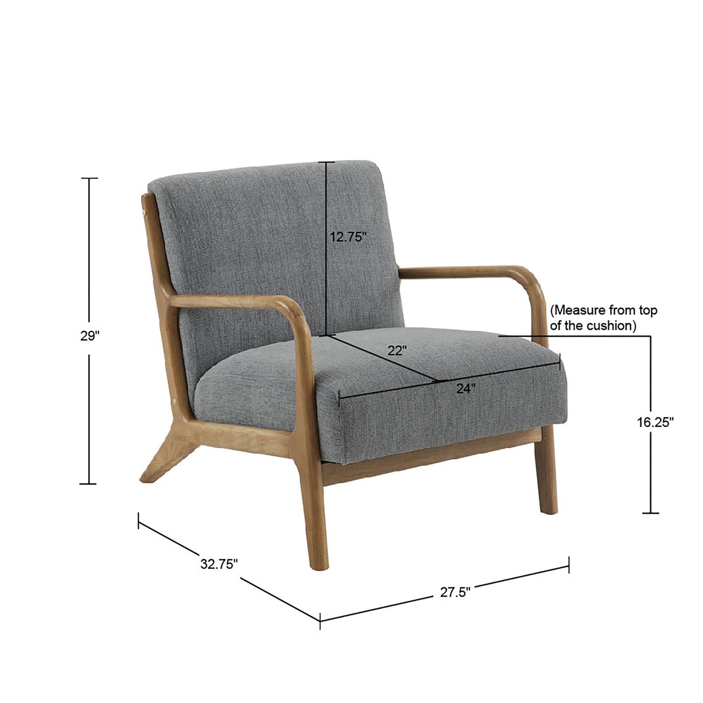 INK+IVY Novak Mid-Century Modern Accent Armchair