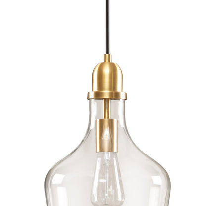 INK+IVY Auburn Bell Shaped Hanging Glass Pendant Light