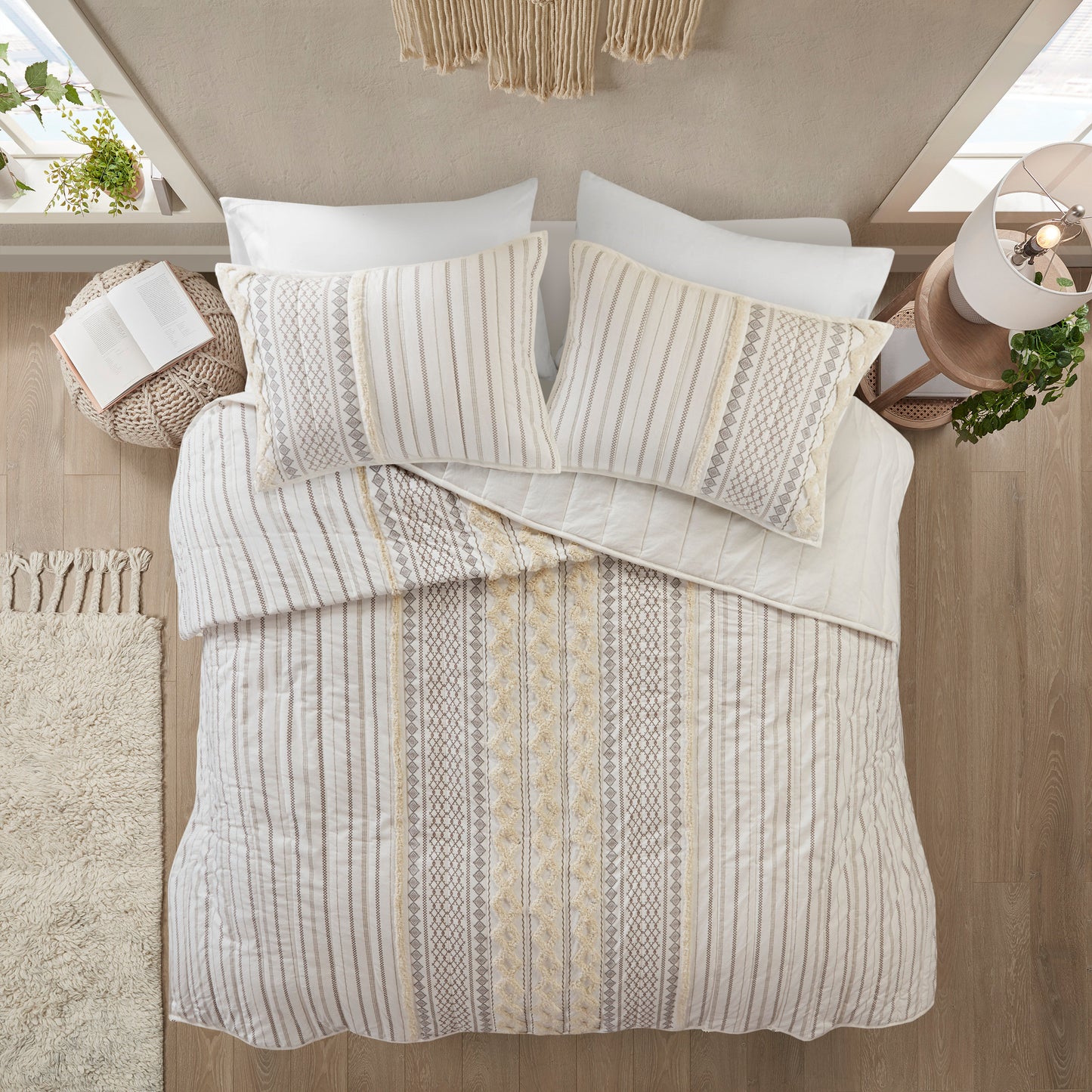 INK+IVY Cotton 3 Piece Coverlet Set