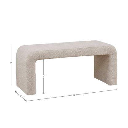INK+IVY Boucle Waterfall Bench
