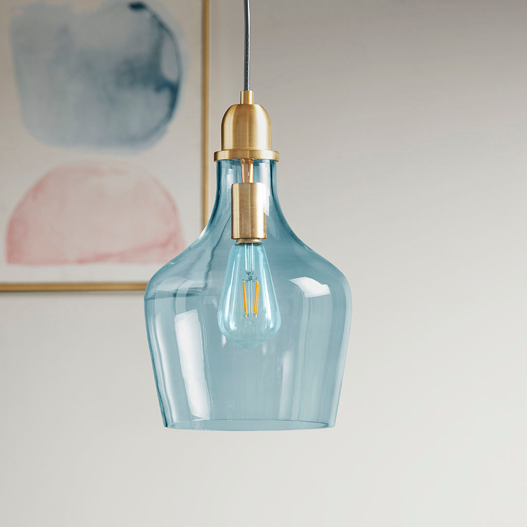 INK+IVY Auburn Bell Shaped Hanging Glass Pendant Light