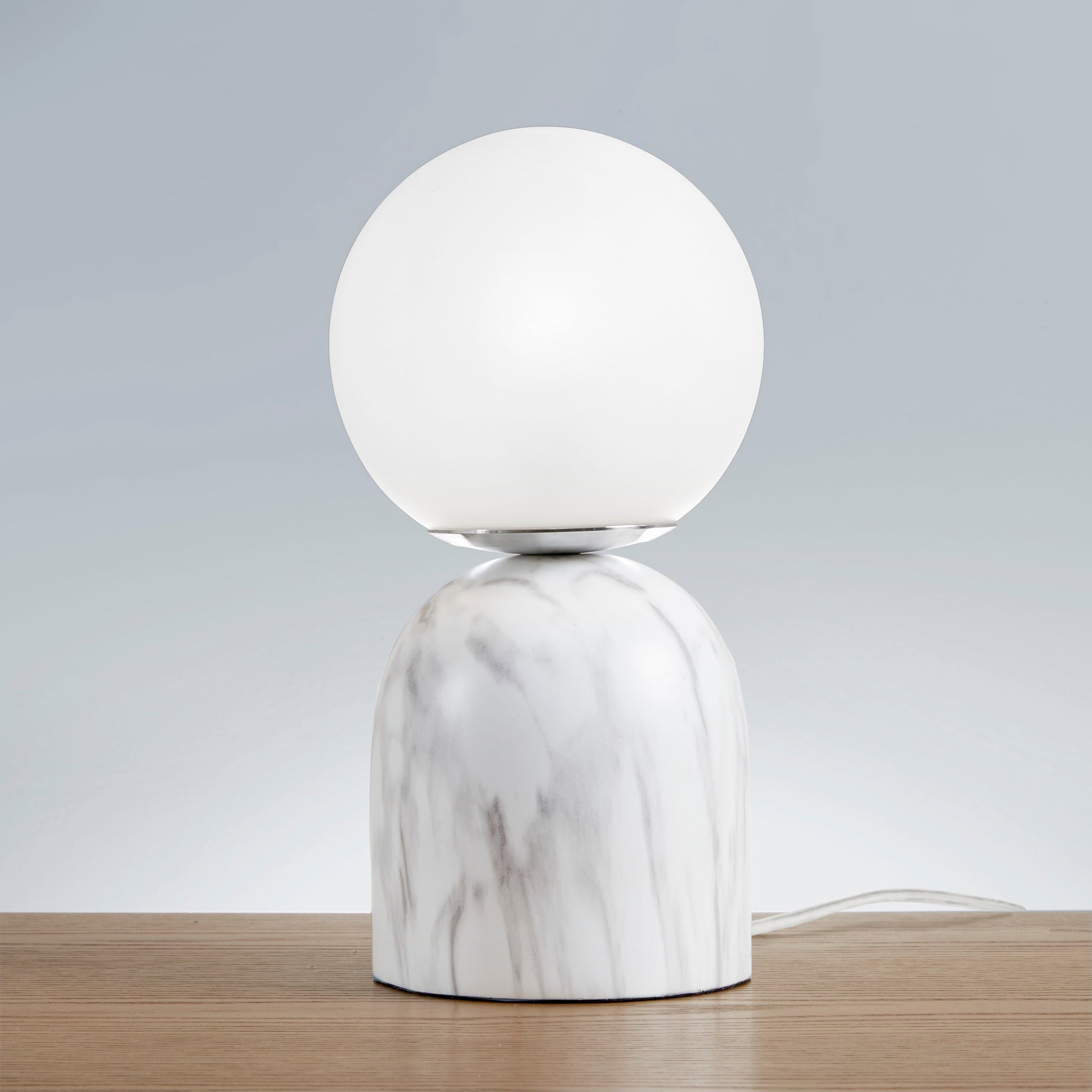 INK+IVY Frosted Glass Globe Resin Table Lamp