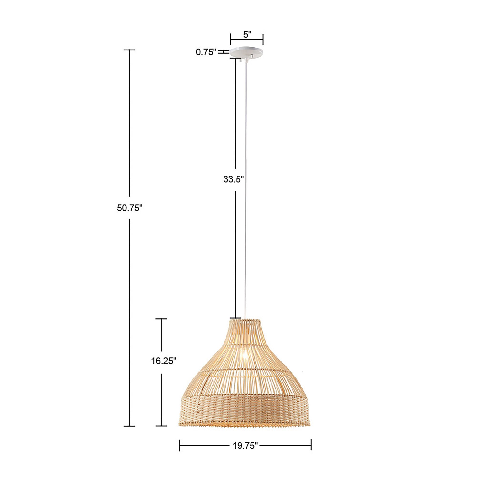 INK+IVY Bell Shaped Bamboo Pendant