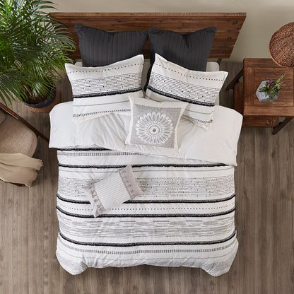 INK+IVY Cotton Printed Comforter Set with Trims