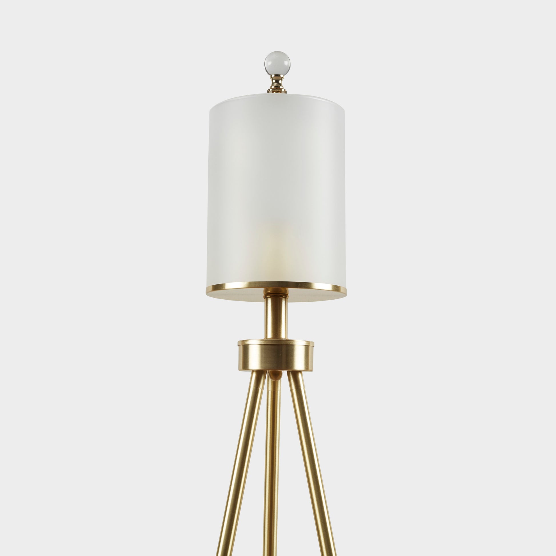 INK+IVY Metal Tripod Floor Lamp with Glass Shade