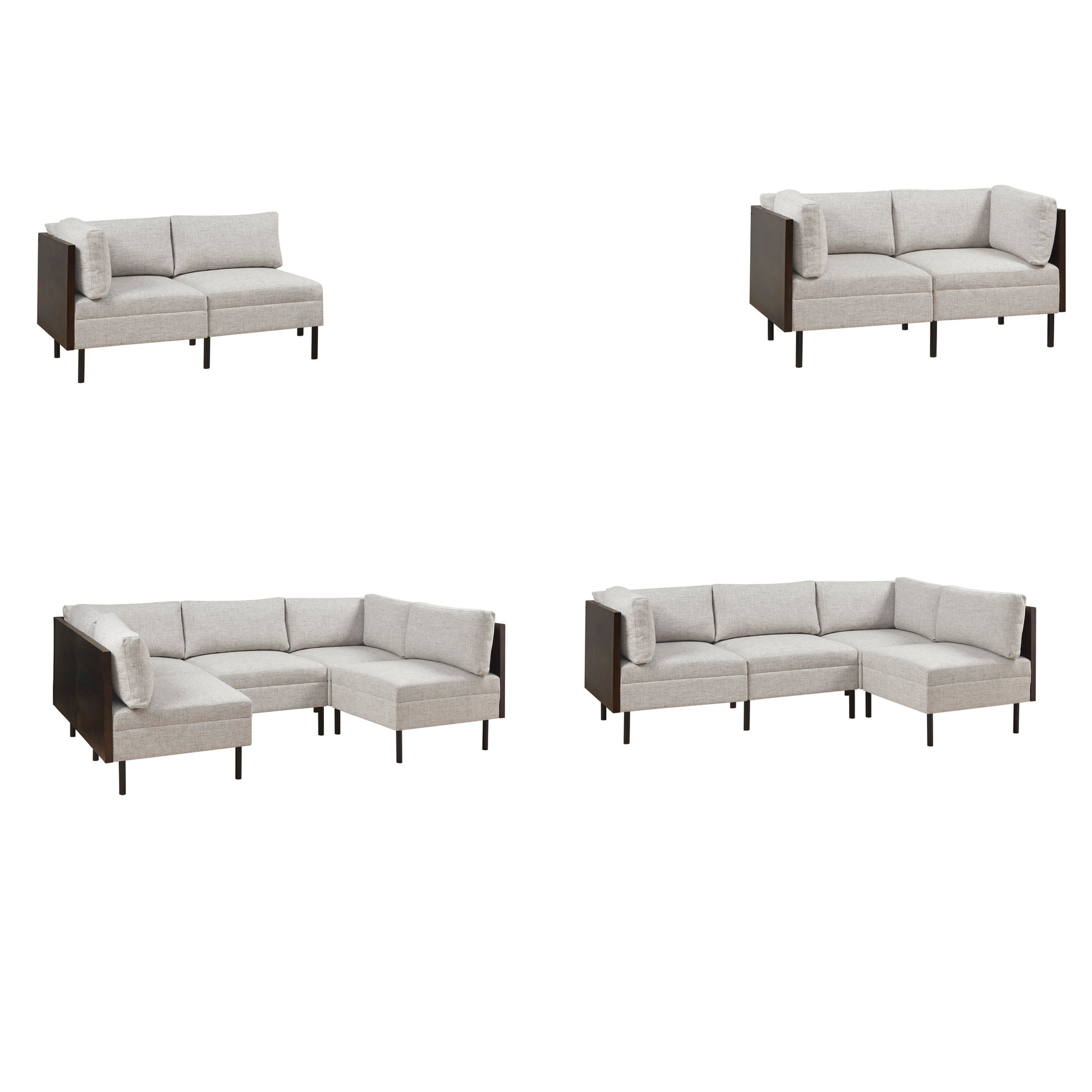 INK+IVY 4 Piece Upholstered Sectional