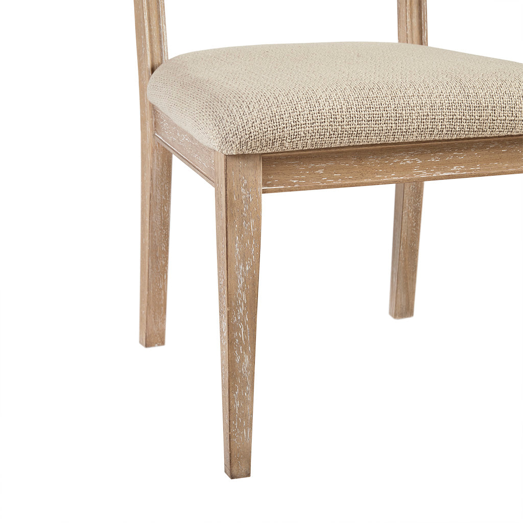 Kelly Rattan & Wood Dining Chair Set of 2