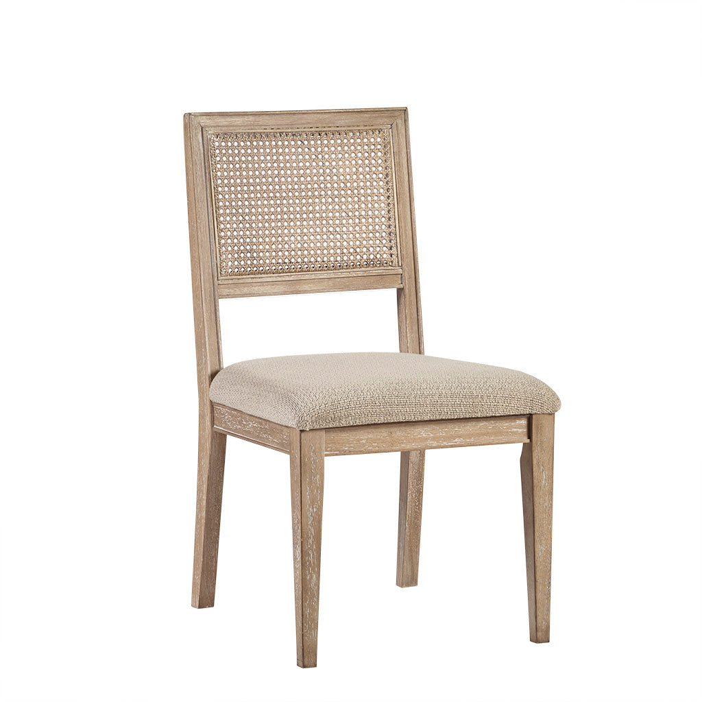 Kelly Rattan & Wood Dining Chair Set of 2