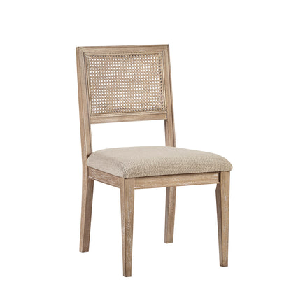 Kelly Rattan & Wood Dining Chair Set of 2
