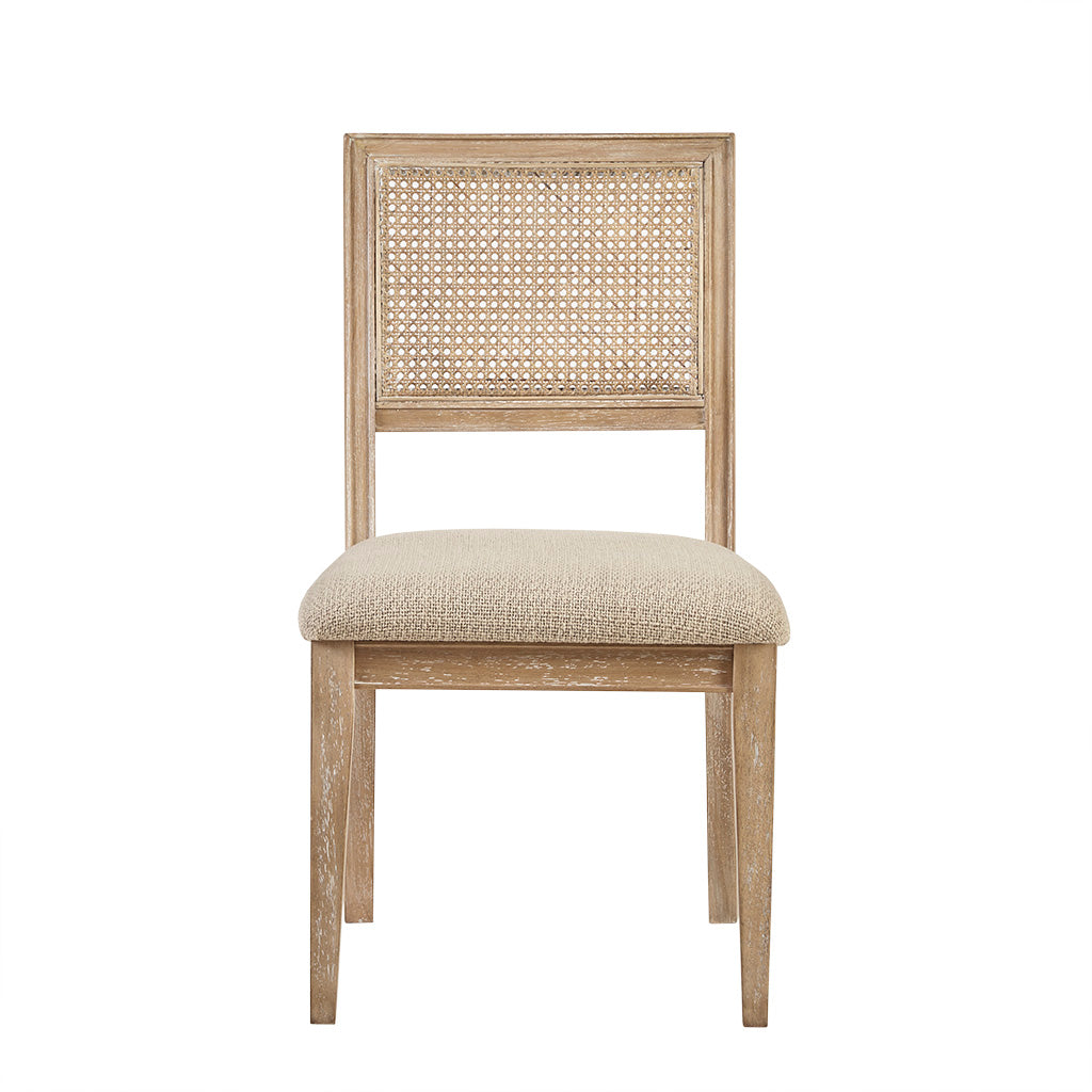 Kelly Rattan & Wood Dining Chair Set of 2