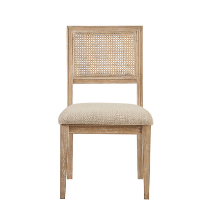 Kelly Rattan & Wood Dining Chair Set of 2