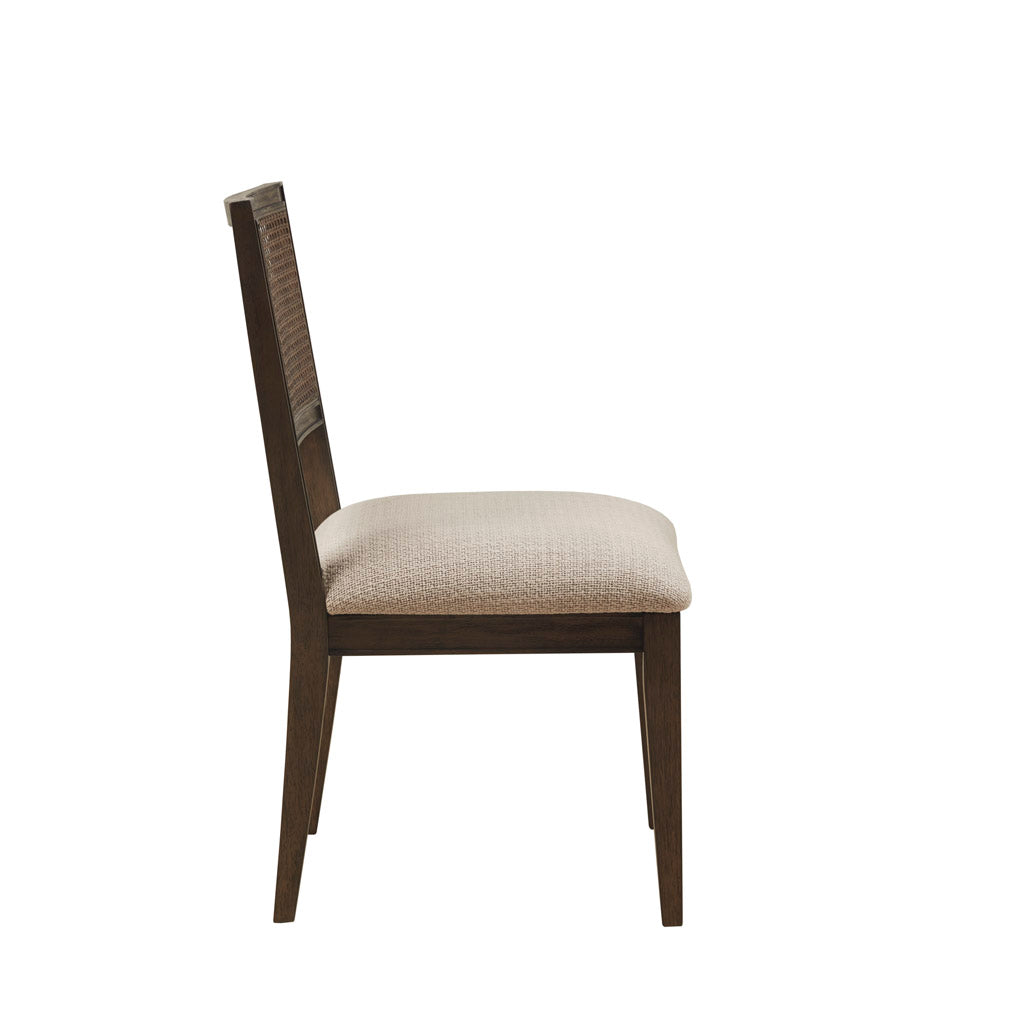 Kelly Rattan & Wood Dining Chair Set of 2