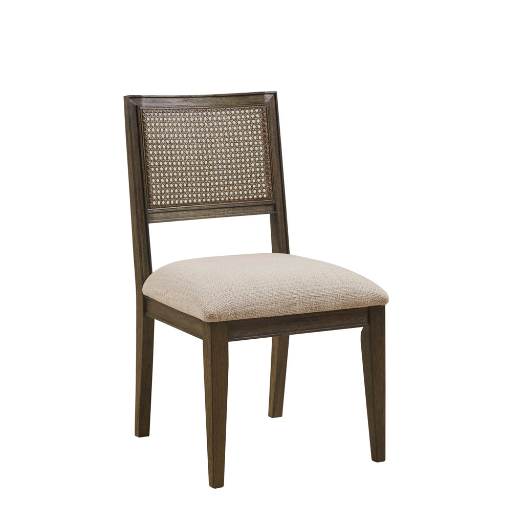 Kelly Rattan & Wood Dining Chair Set of 2