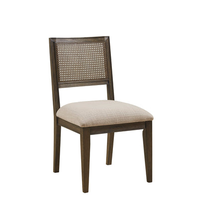 Kelly Rattan & Wood Dining Chair Set of 2