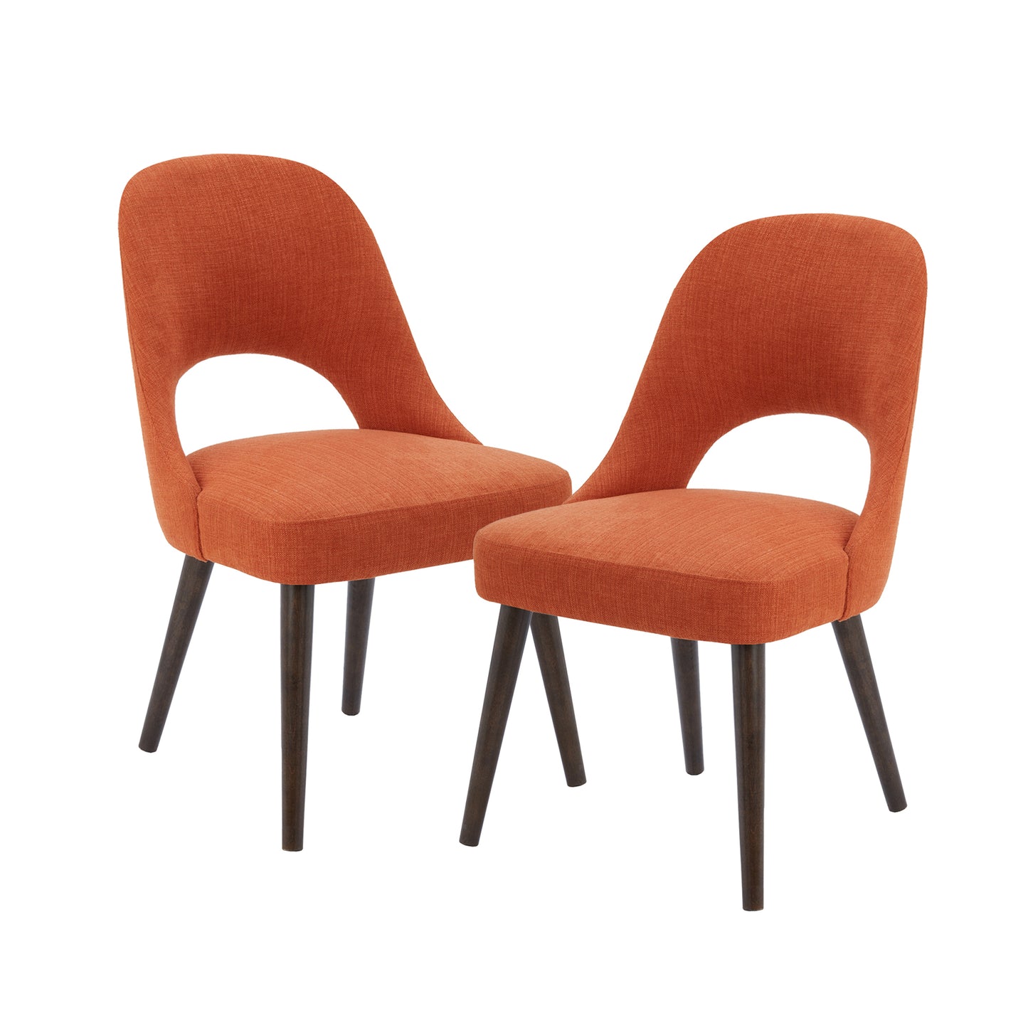 Nola Upholstered Dining Side Chairs with Cutout Back design (Set of 2)