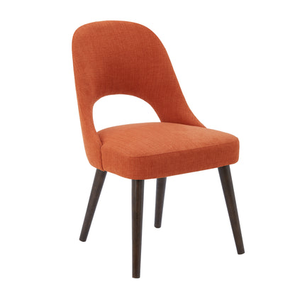 Nola Upholstered Dining Side Chairs with Cutout Back design (Set of 2)