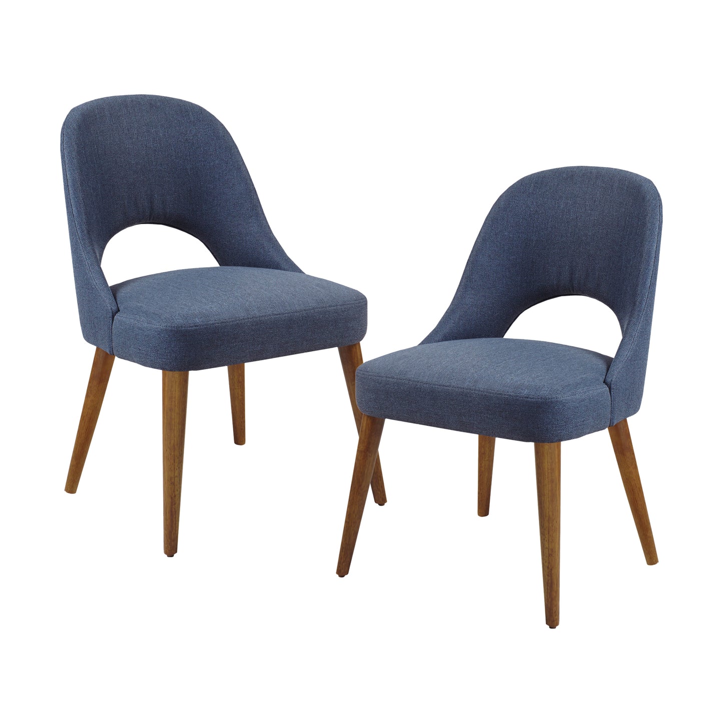 Nola Upholstered Dining Side Chairs with Cutout Back design (Set of 2)