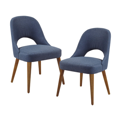 Nola Upholstered Dining Side Chairs with Cutout Back design (Set of 2)