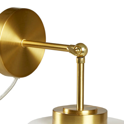 Luminex White Ceramic Wall Sconce with Adjustable Swing Arm