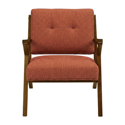 Rocket Upholstered Arm Chair with Angled Wood Frame