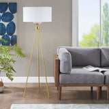 Pacific Metal Tripod Floor Lamp with Glass Shade