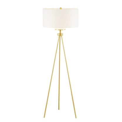Pacific Metal Tripod Floor Lamp with Glass Shade