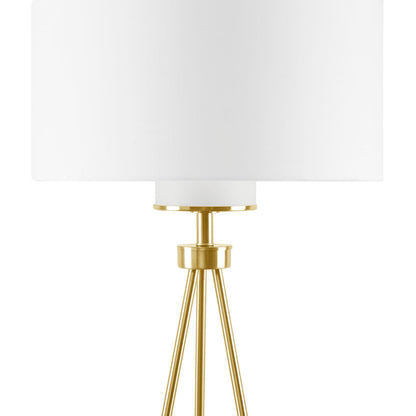 Pacific Metal Tripod Floor Lamp with Glass Shade