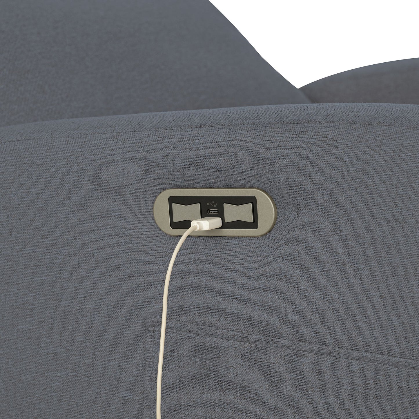 Dakota Power Recliner 3-in-1 with Swivel, Glider, USB Ports