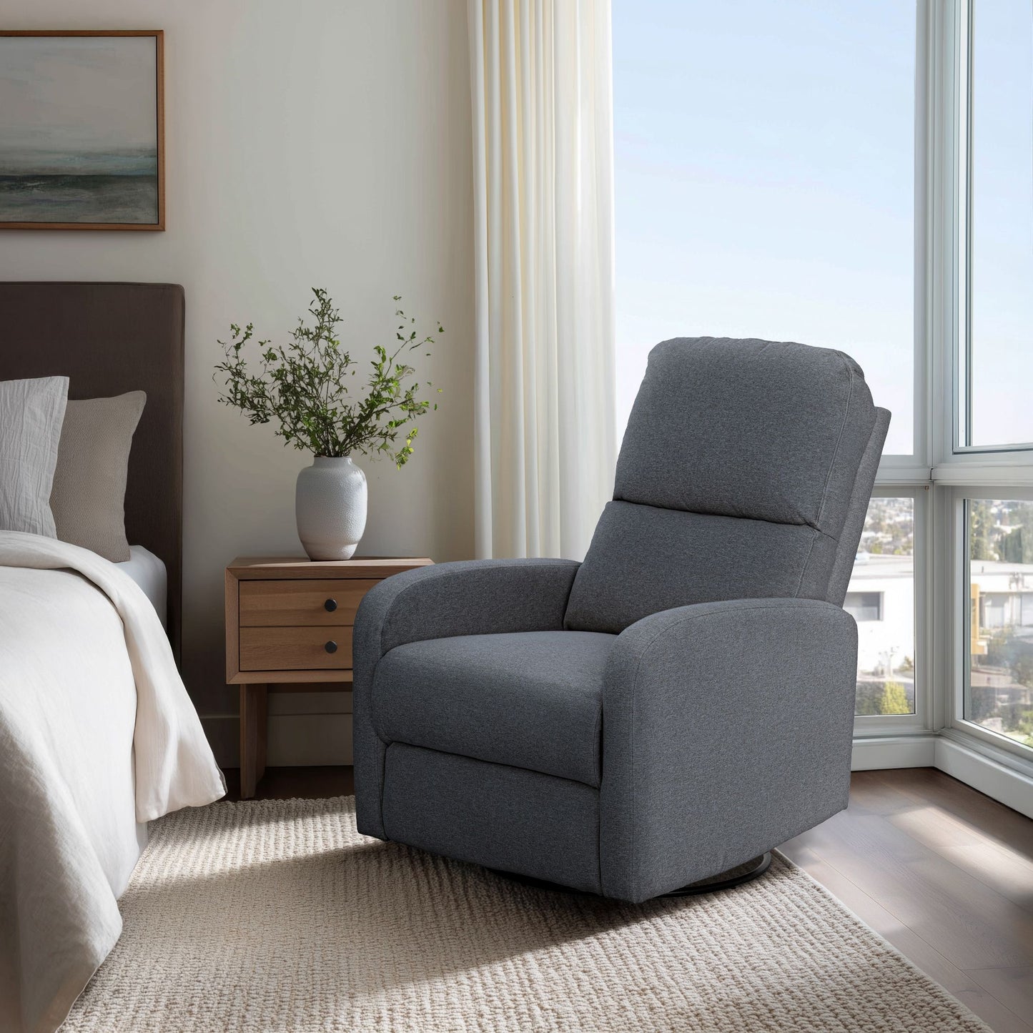 Dakota Power Recliner 3-in-1 with Swivel, Glider, USB Ports