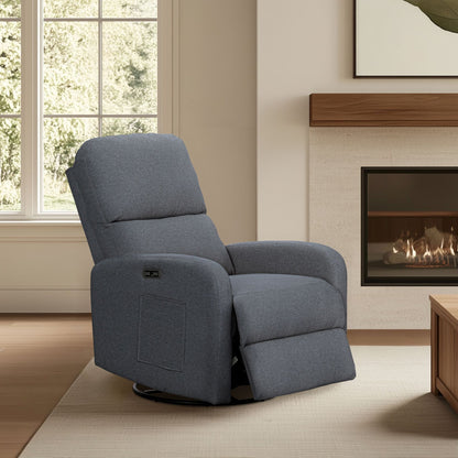 Dakota Power Recliner 3-in-1 with Swivel, Glider, USB Ports
