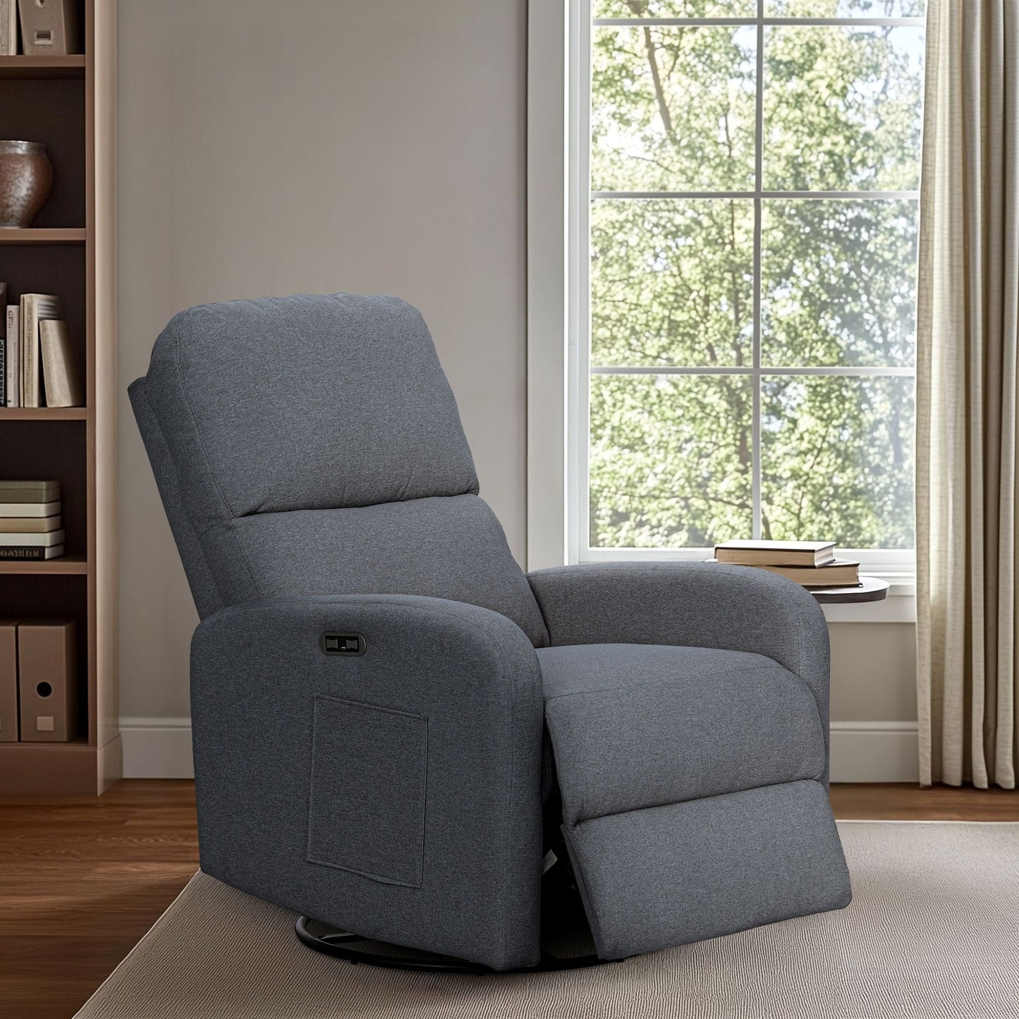 Dakota Power Recliner 3-in-1 with Swivel, Glider, USB Ports