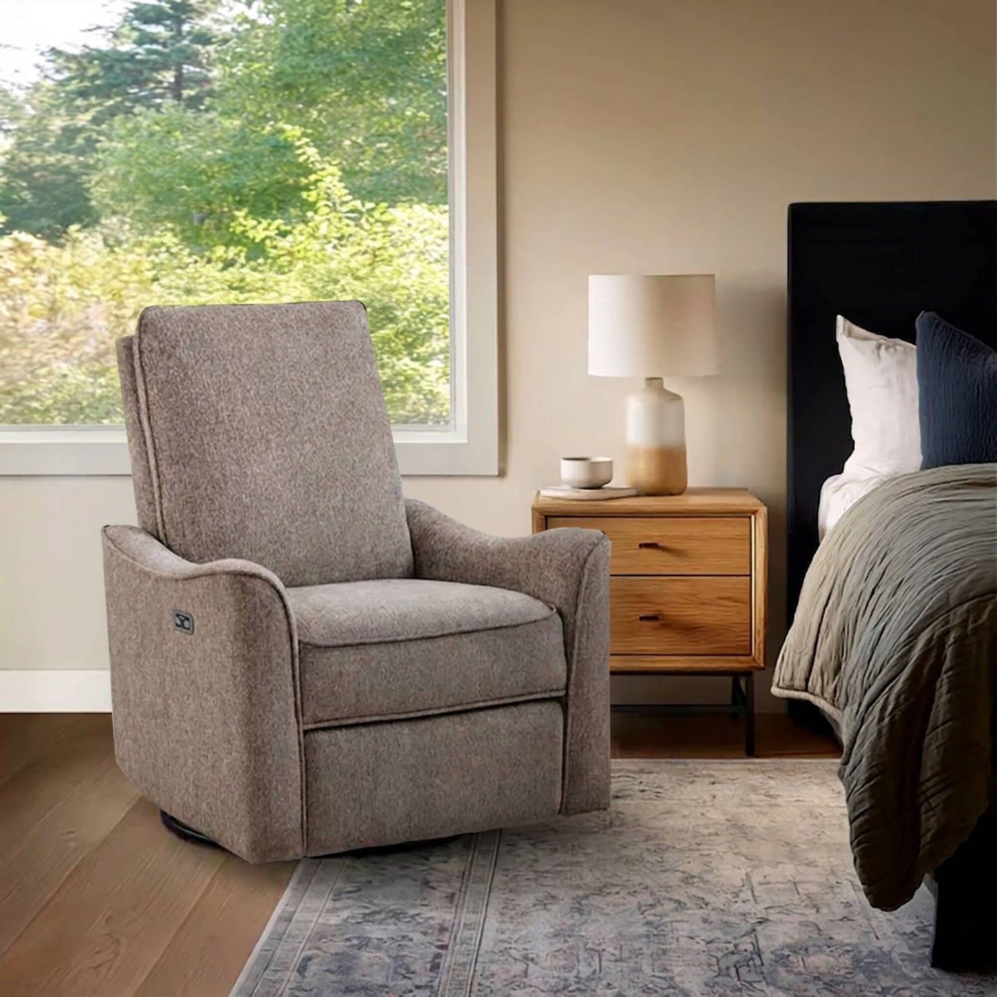 Cameron Power Recliner 3-in-1 with Swivel, Glider, Charging Station