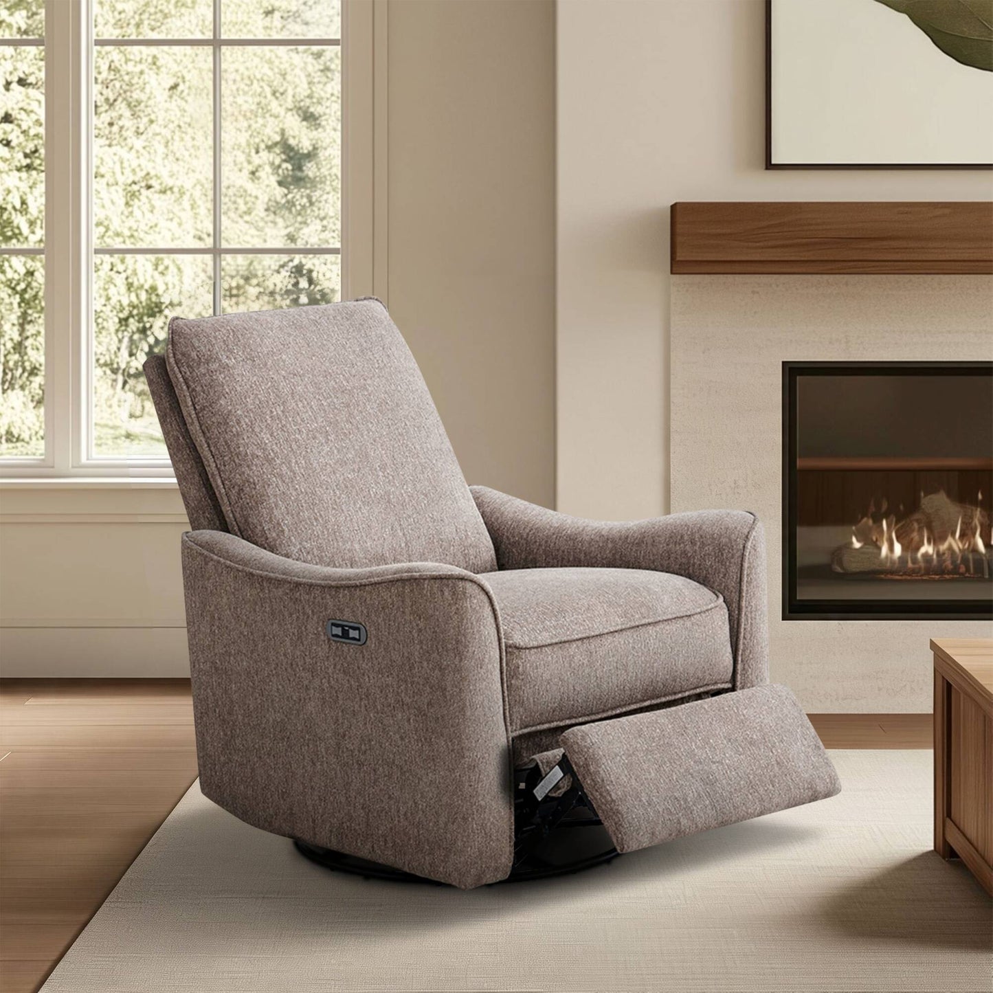 Cameron Power Recliner 3-in-1 with Swivel, Glider, Charging Station